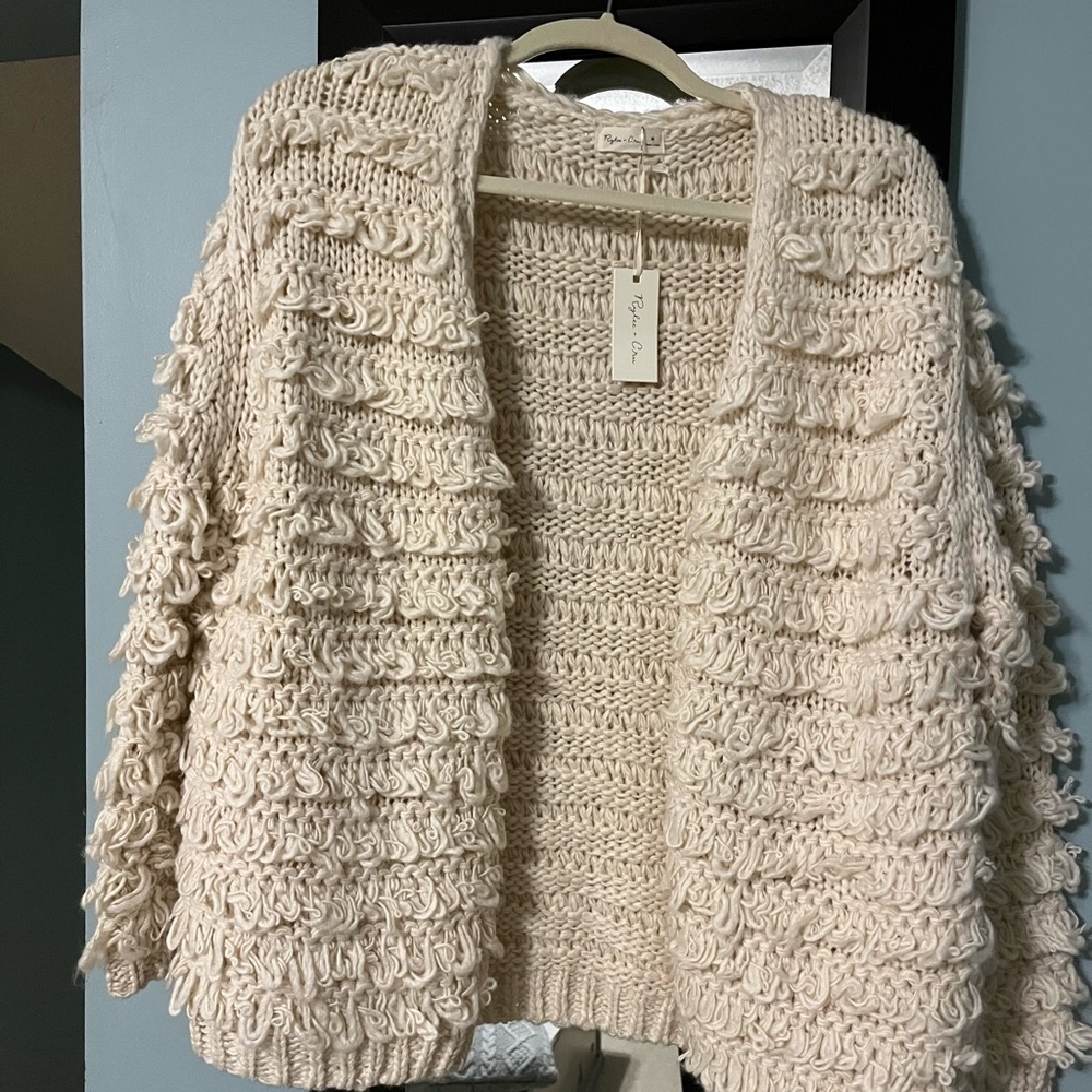 Rylee and Cru women’s fringe cardigan